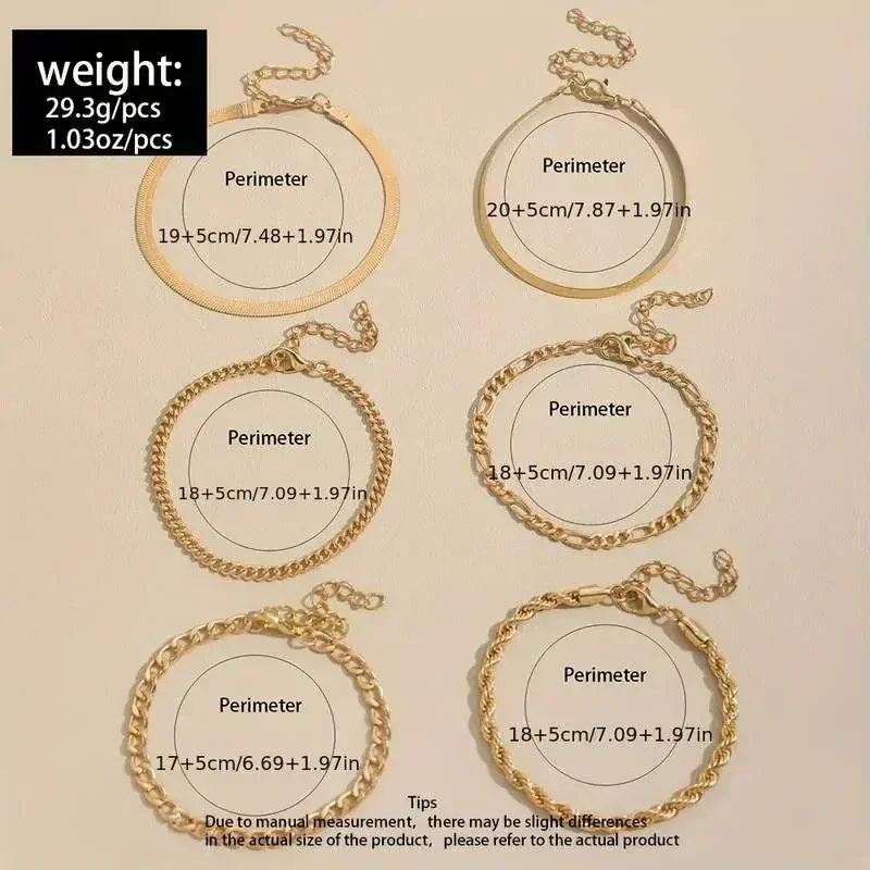 sada řetízkových náramků