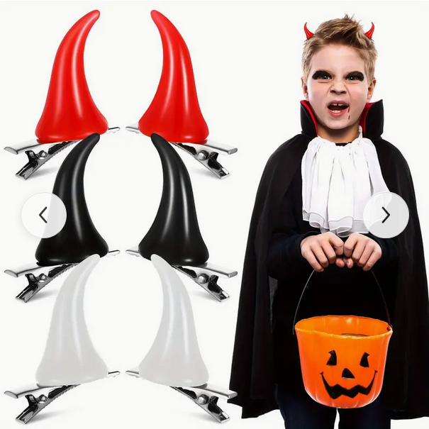 Čertí rohy na sponce červené