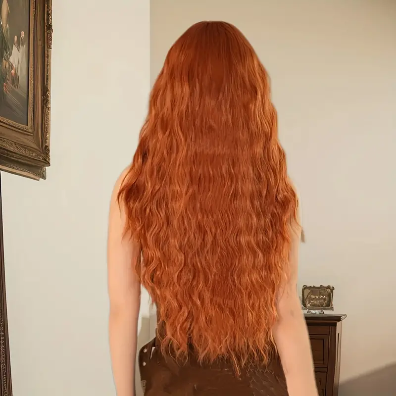 Fiona - dlouhá vlnitá zrzavá paruka