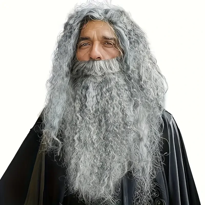 Krakonoš vlasy a vousy šedé