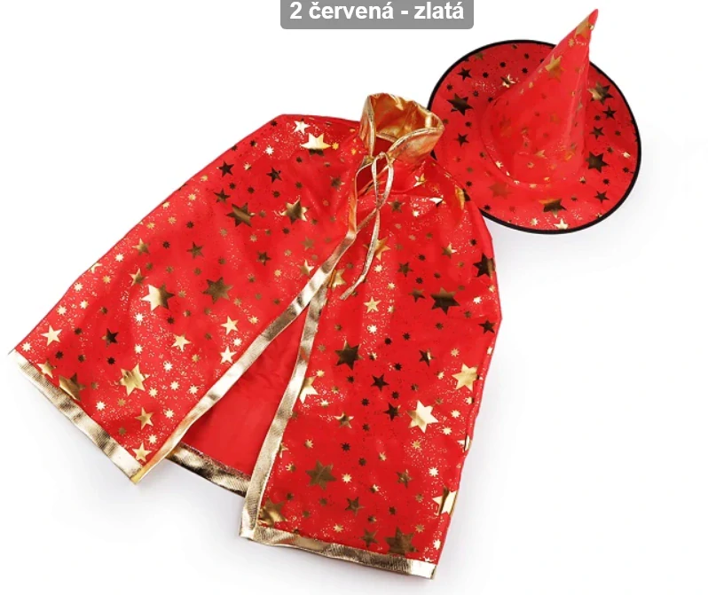 Kouzelnický plášť s kloboukem