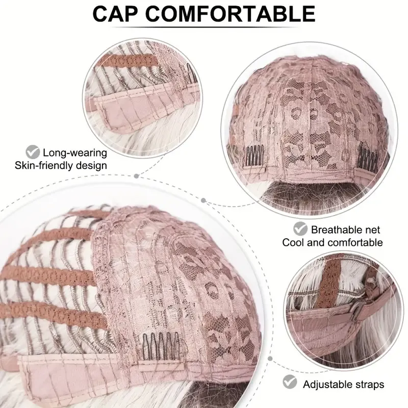 Paruka Ombre- mikádo - směs šedá-hnědá