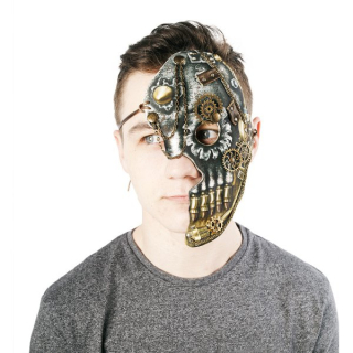 Steampunk maska na půl obličeje