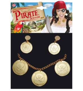 Pirátský náhrdelník a náušnice