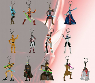 Star wars FIGURKY CLONE WARS - Přívěsky 13ks