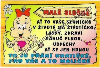 Průkazka malá slečna