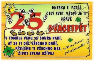 Průkazky výročí 25