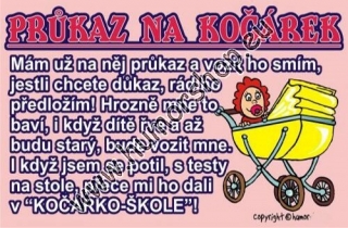 Průkaz na kočárek