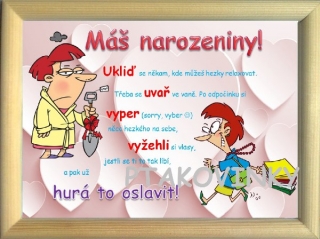 Rámeček - Narozeniny žena