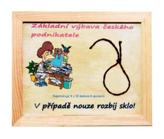 Rámeček rozbij sklo menší - Základní výbava českého podnikatele