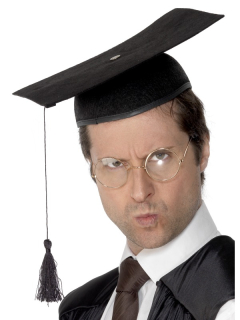 Maturitní plstěný klobouk černý