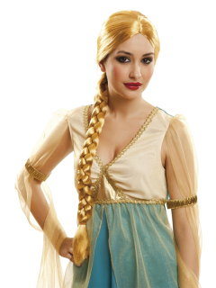 Paruka s dlouhým copem blond
