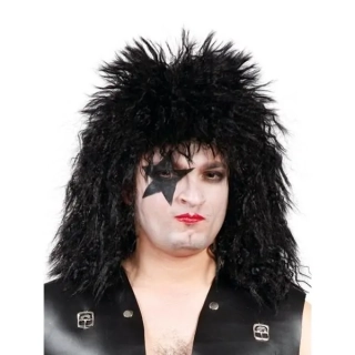 Rocker - paruka černá dlouhá