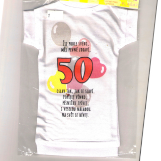 Tričko na láhev - výročí 50