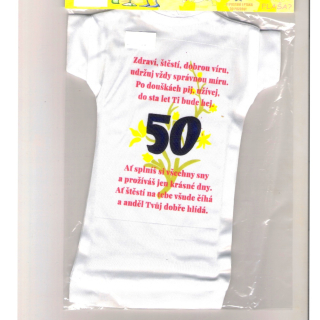 Tričko na láhev - výročí 50 let