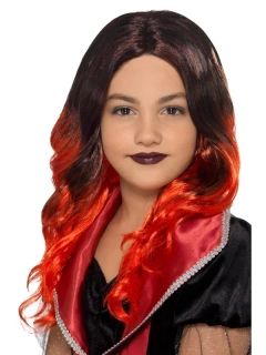 Dětská paruka černo-červená