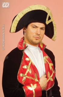 historický klobouk Napoleon - sametový 