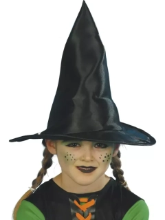 Čarodějnický klobouk dětský - černý
