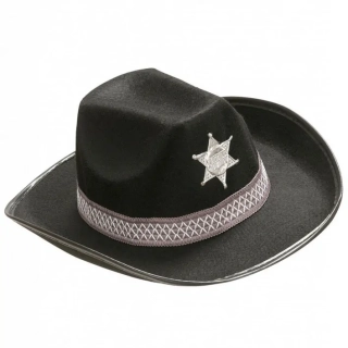 Klobouk Kovbojský, černý Sheriff 