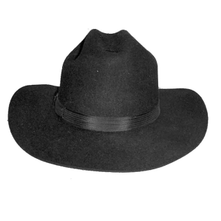 Klobouk černý s látkovou šerpou TONAK