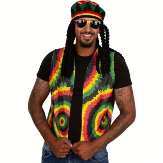 Reggae Jamajský Rasta baret s dredy