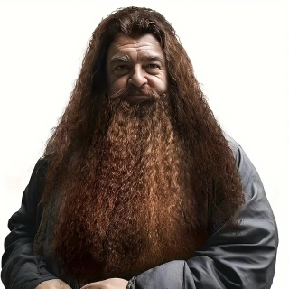 Krakonoš vlasy a vousy hnědé