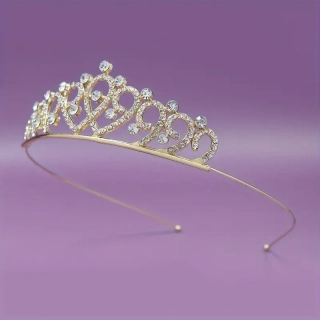 Miss - korunka - čelenka s "diamanty" zlatá