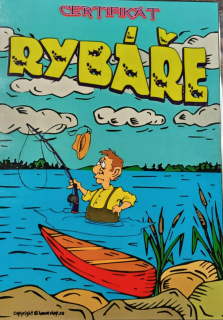 HUMORNÁ CEDULE - Certifikát  rybáře