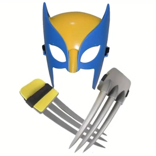 Maska Wolverine plastová s drápy modrá