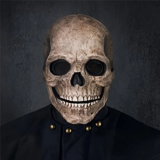 Realistická maska lebka s pohyblivou čelistí