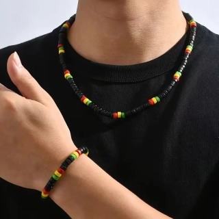 Rasta -  sada náhrdelník a náramek
