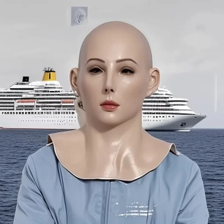 Realistická silikonová maska žena Laura