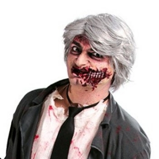 Paruka ZOMBIE šedá