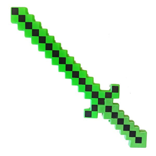Meč Minecraft svítící a zvukový zelený