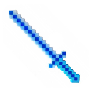 Meč Minecraft svítící a zvukový modrý