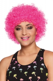 Paruka kudrnatá afro růžová - promo
