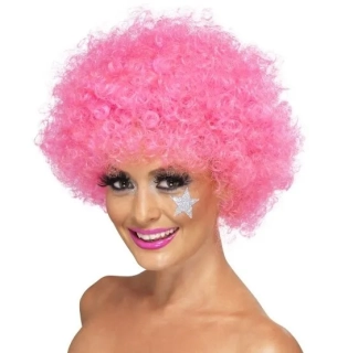 Paruka - Afro - růžová