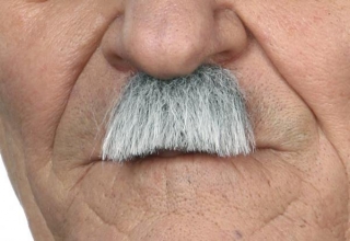 Knír - úzký - šedý