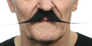 Knír - do špičky - úzký - černý